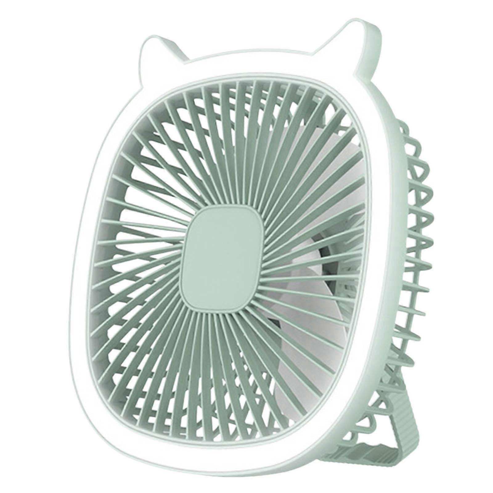 Fnyoxu 2 In 1 Desk Lamp Fan Wall Mounted USB Desktop Home Desktop Night Light Small Fan Portable Circulating Fan