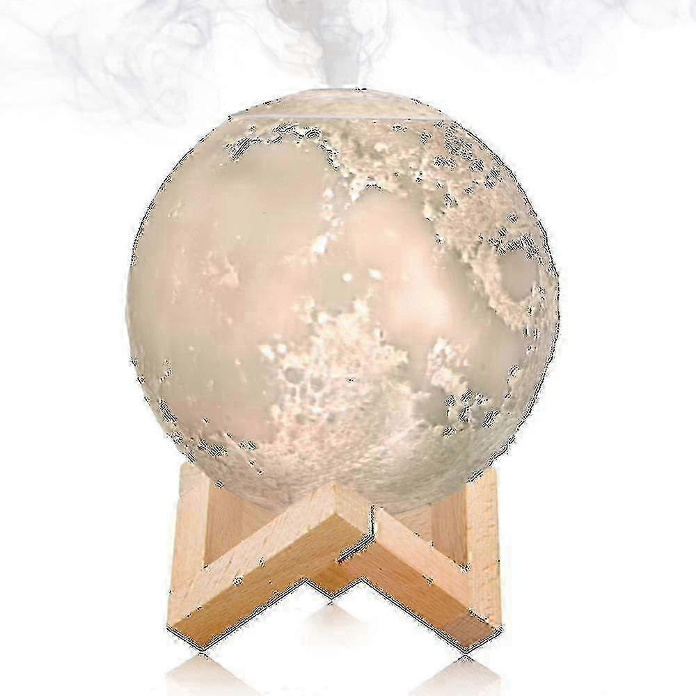 Humidifier Aromatherapy Diffuser Led Desk Moon Lamp With Cool Mist Humidifier Function Adjustable Brightness And Mist Mode