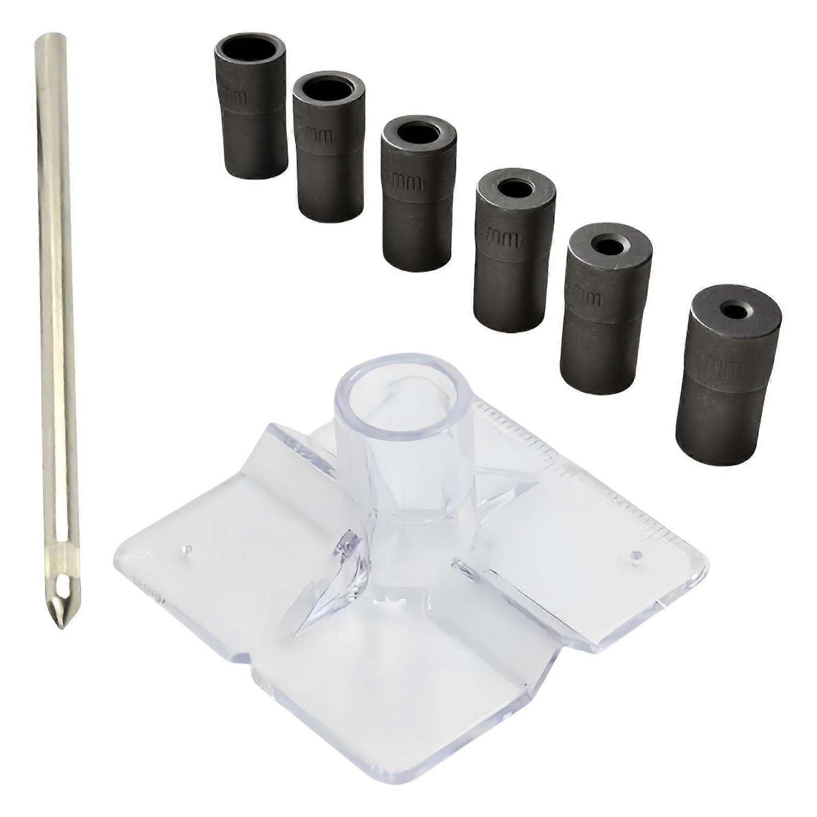 Universal Drill Guide Tool Kit With 6 Size Bushings 4-12mm For Oblique Hole Locator Positioner Woodworking Tool Set Multicolor