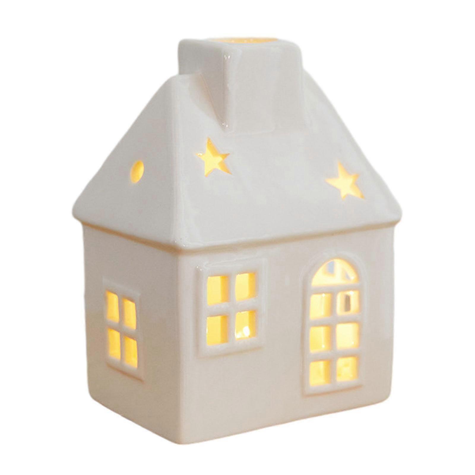 Lighted Christmas Village House for Desktop Decoration and Display