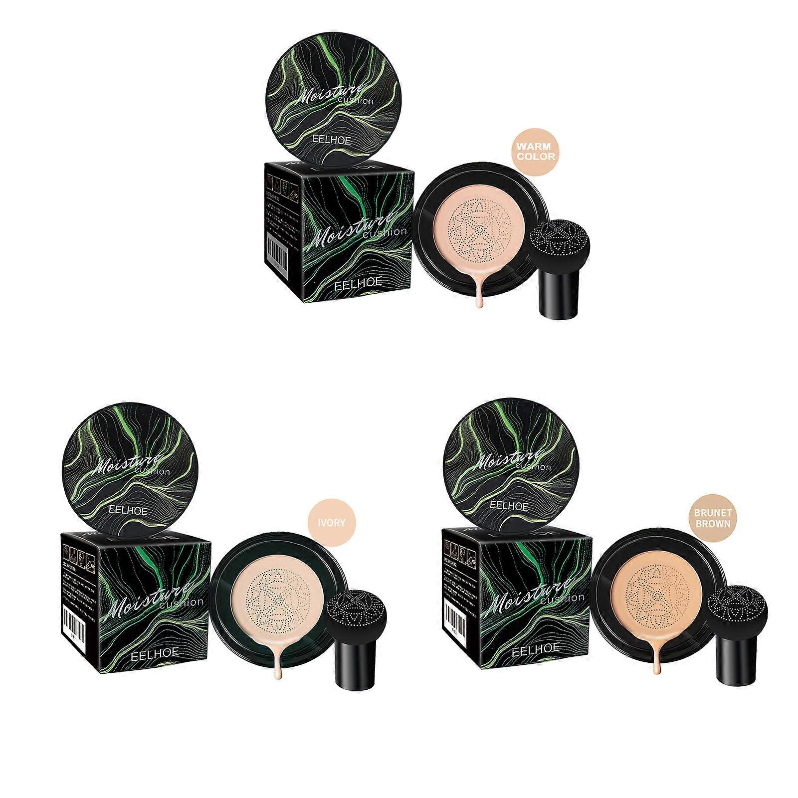 Liquid Cushion Foundation for Daily Use, Lightweight Coverage & Brightening