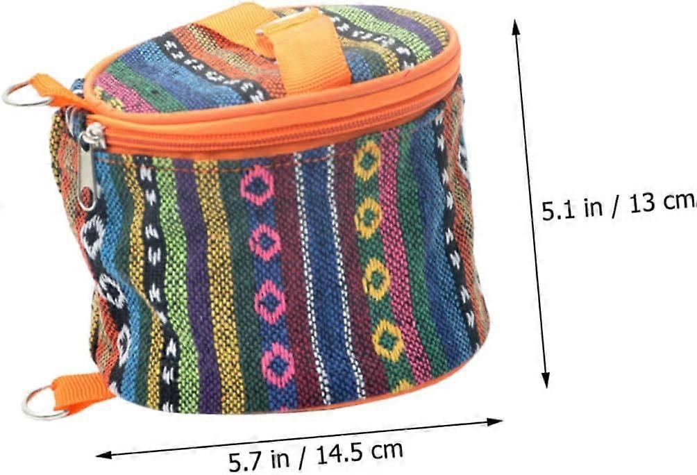 Outdoor Tissue Box Zipper Bag Set of 3 Polyester Storage Case for Camping Picnic Travel (Colorful)