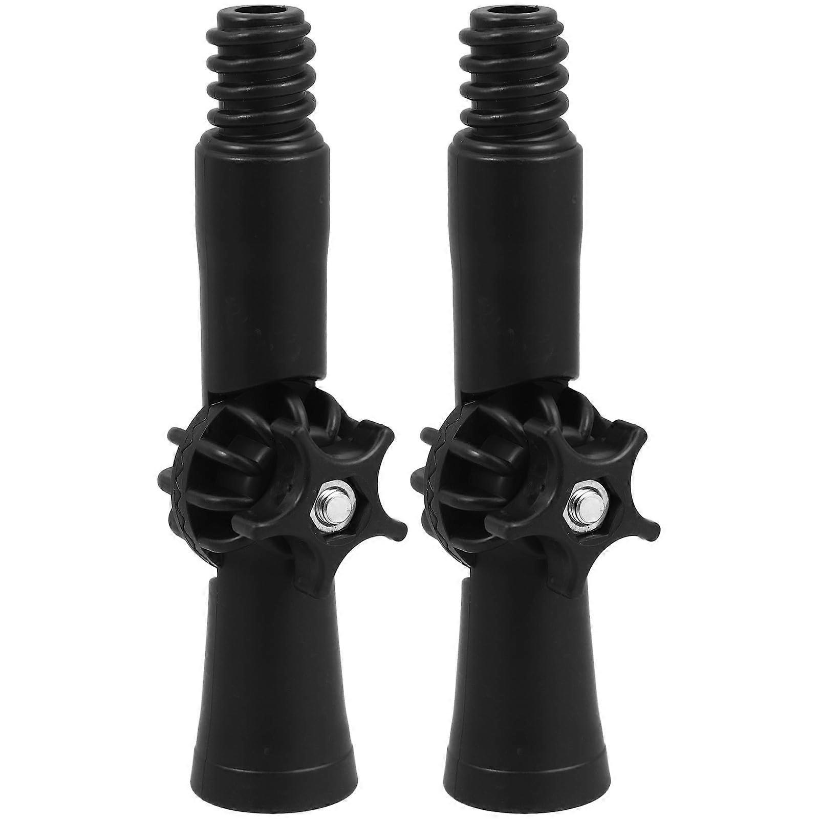 2 Pack Adjustable Mop and Broom Extension Pole Angle Adapters with Rotatable Joint and Locking Knob for Thread Cleaning Tools