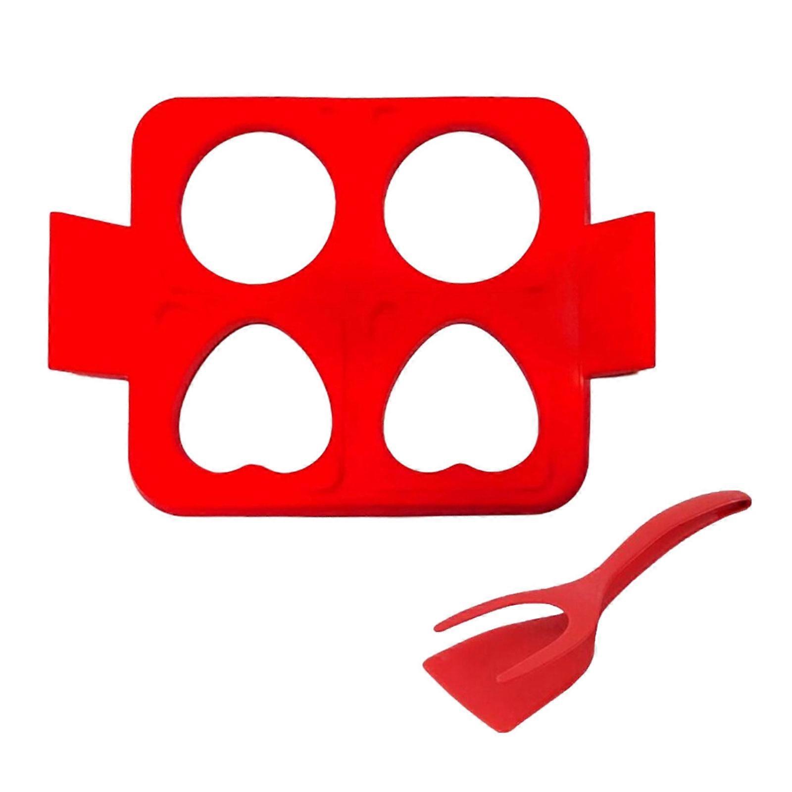 Stekplattor Äggringar Form Avtagbara ringar Non-stick Livsmedelsgodkända silikoner Äggringar Non-stick Avtagbara äggformar Flerfärgade