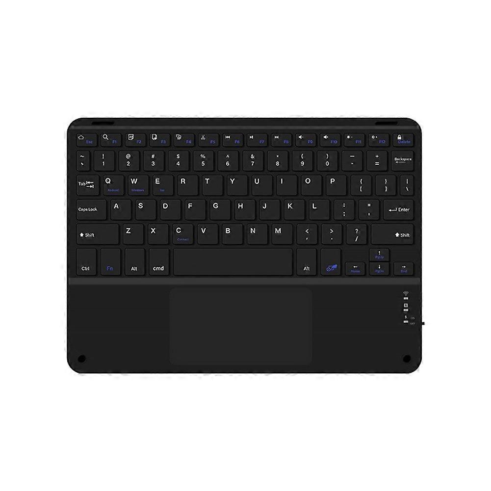 Teclado Bluetooth con panel táctil de 10 pulgadas compatible con Windows, iPadOS, Android e IOS Inglés Negro