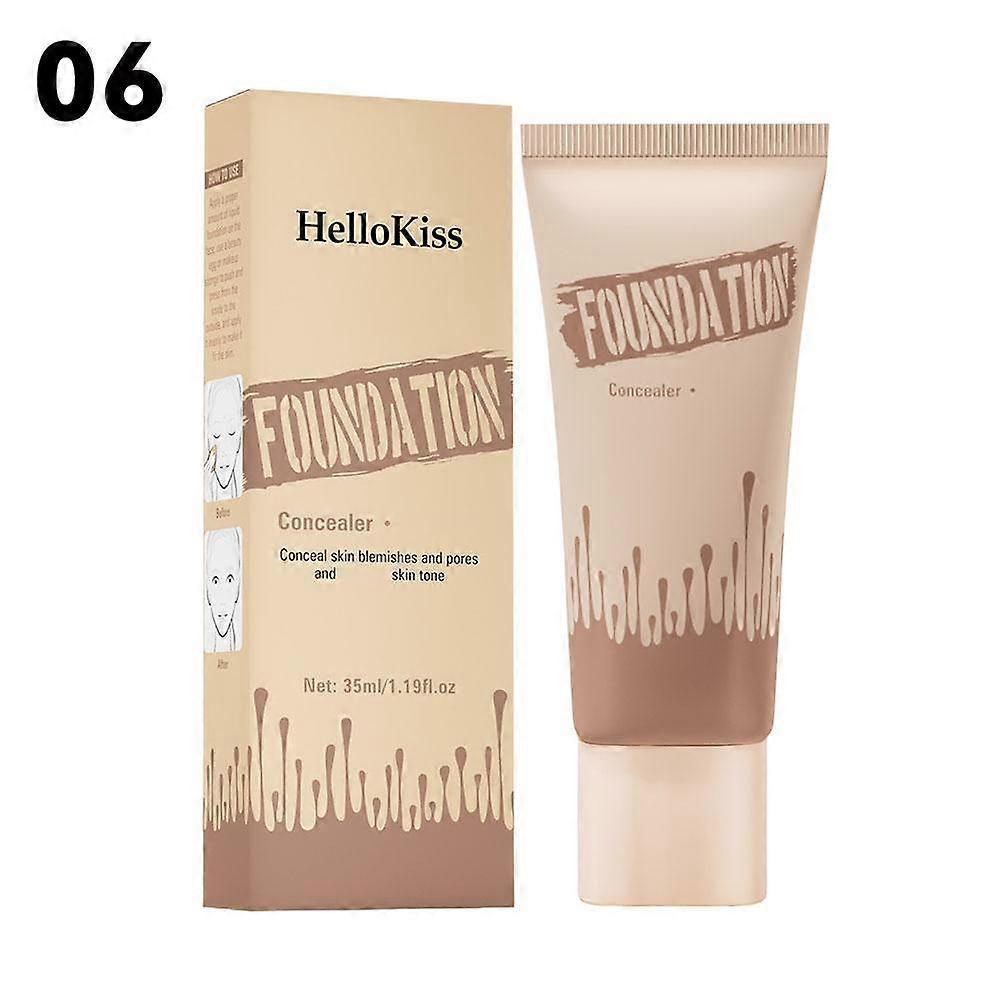35ml Liquid Foundation for Full Coverage Makeup Waterproof and Sweatproof Formula Lightweight Long Lasting Moisturizing Skin Tone Corrector