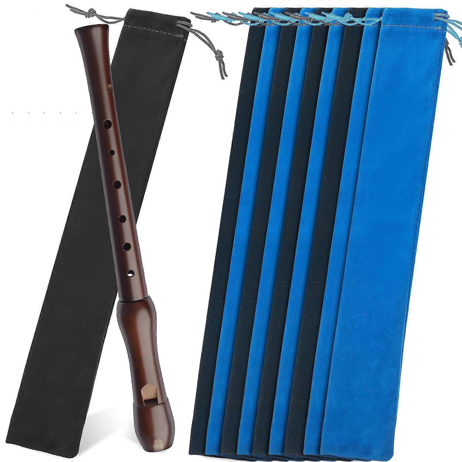 10Pcs Flute Storage Bag Harmonica Drumstick Soprano Recorder Pouch for Music Instrument