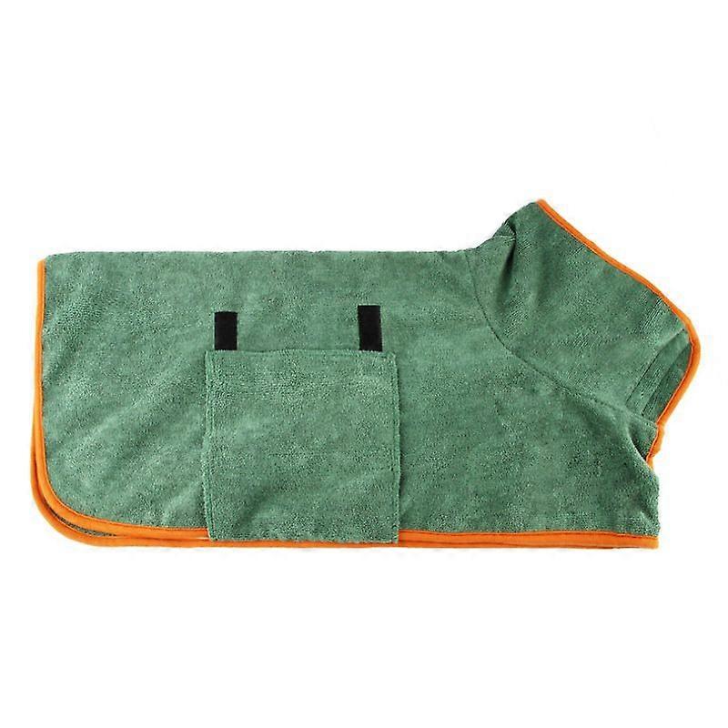 Microfibre Dog Bathrobe, Extra Absorbent and Quick Drying with Velcro Fastening and Adjustable Shrink Band for Large Medium and Small Dogs