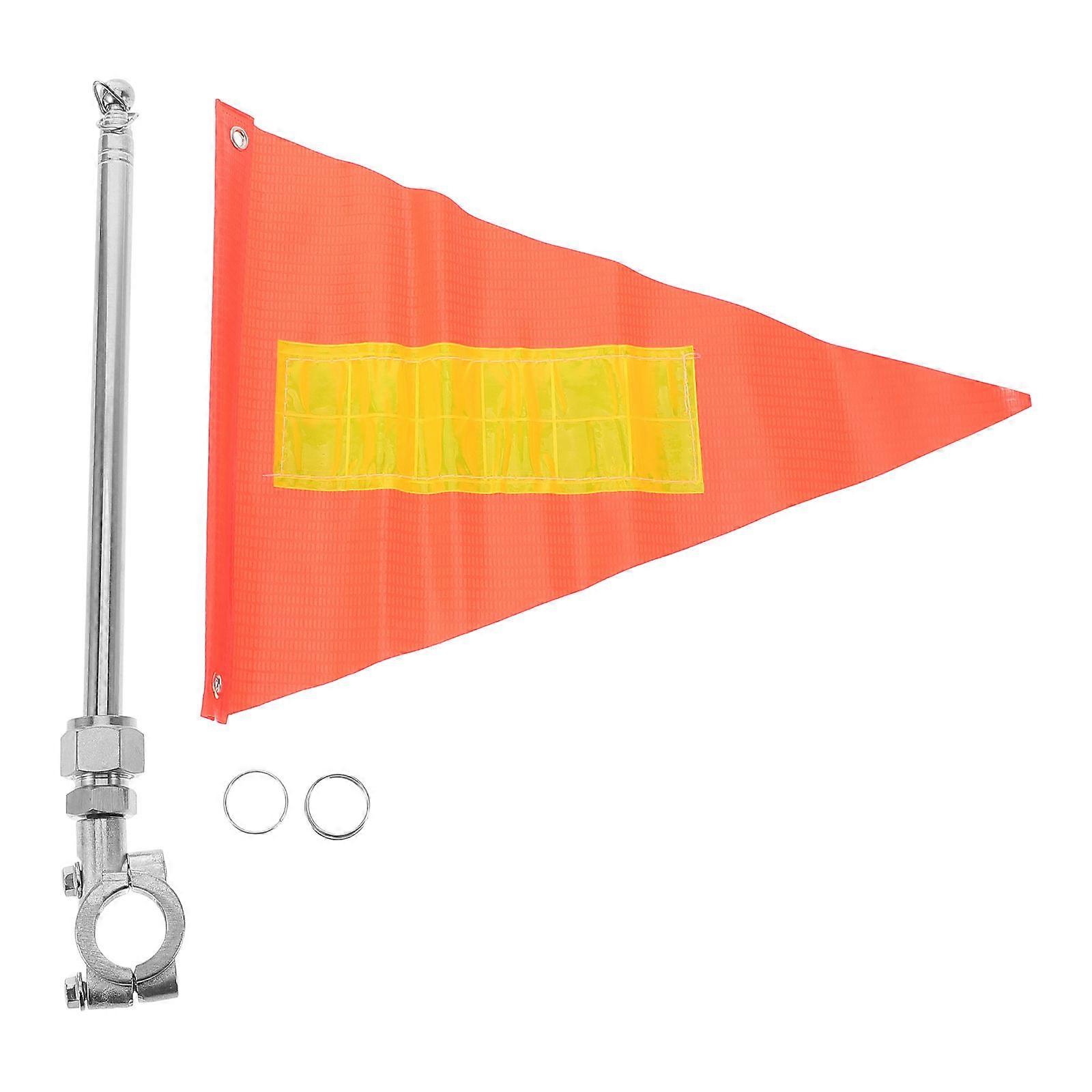 Go Kart Flag Pole Multi Color Safety Enhancement Cyclists Adjustable Length 11.8X11.4X1.4In 1Pack
