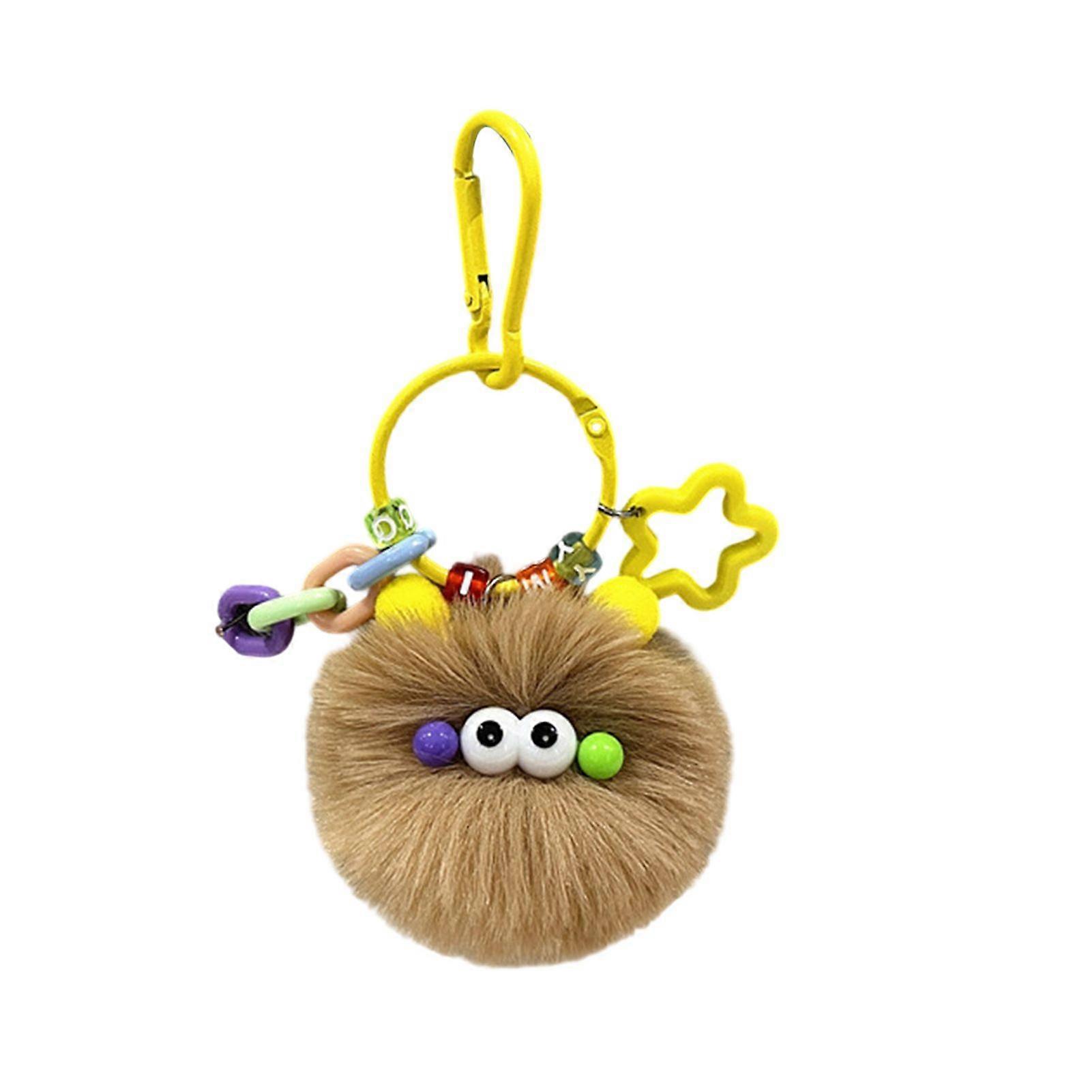 Jikaix Keychain Cartoon Plush Doll Charm Decorative Key Chain Fine Craftsmanship Key Holder Backpack Key Accessories