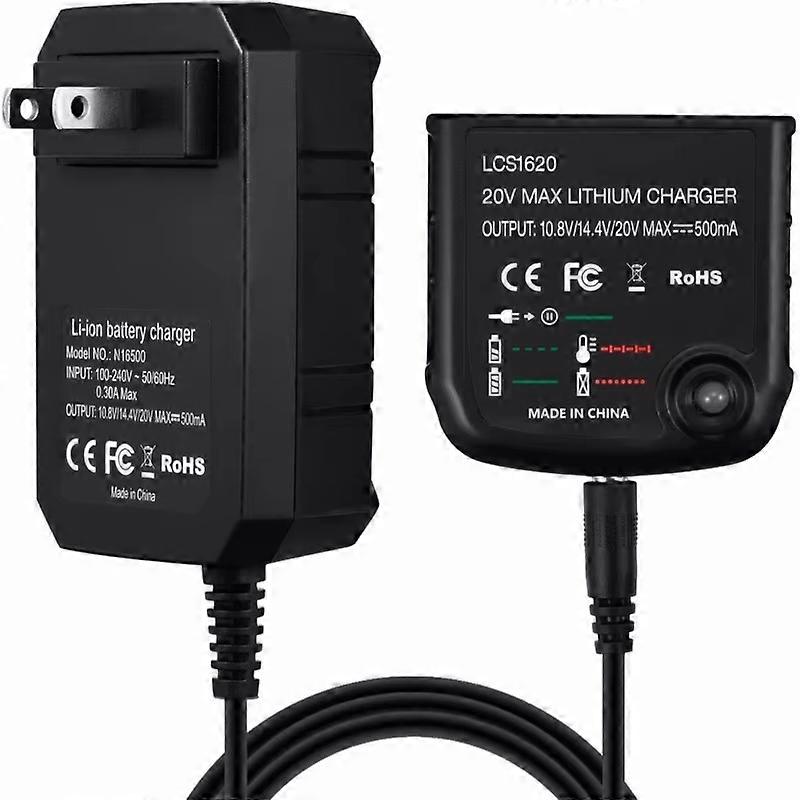 LCS1620 Lithium Battery Charger for BLACK & DECKER Rechargable Battery Charger 20V for LBXR20 LB20 LBX20 LBX4020 LB2X4020 Part