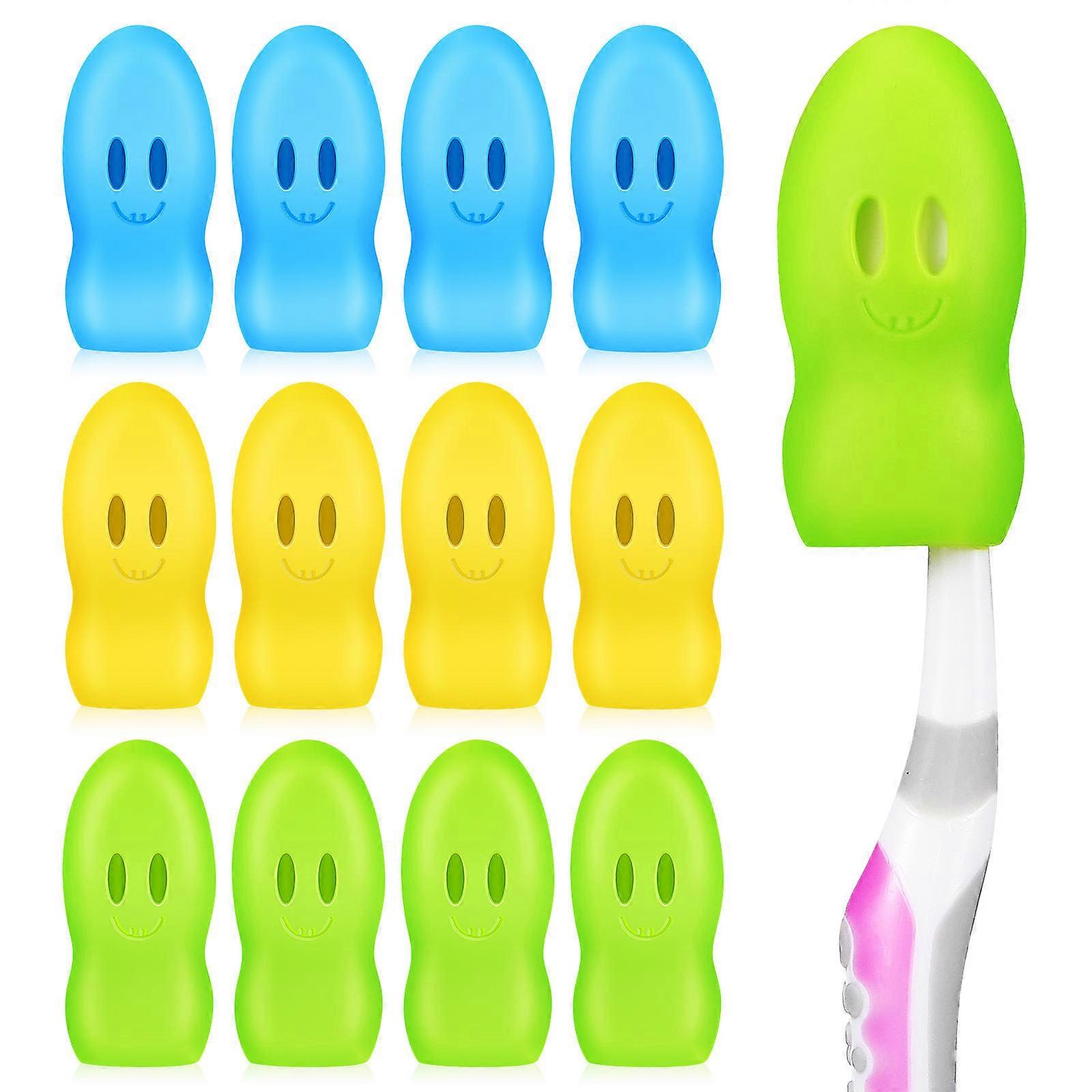Toothbrush Head Protective Caps Ventilation Holes For Office 12Pcs