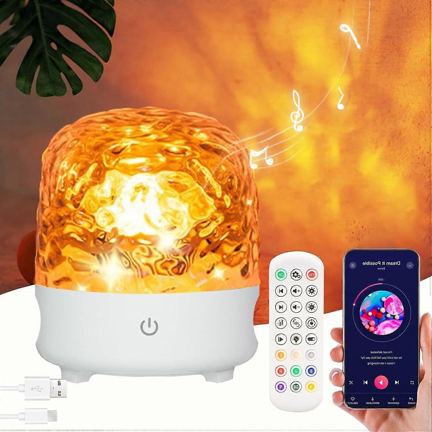Ocean Lamp, with 16 RGB Color Change Ceiling Projector Light, Mini Speaker with Remote Control