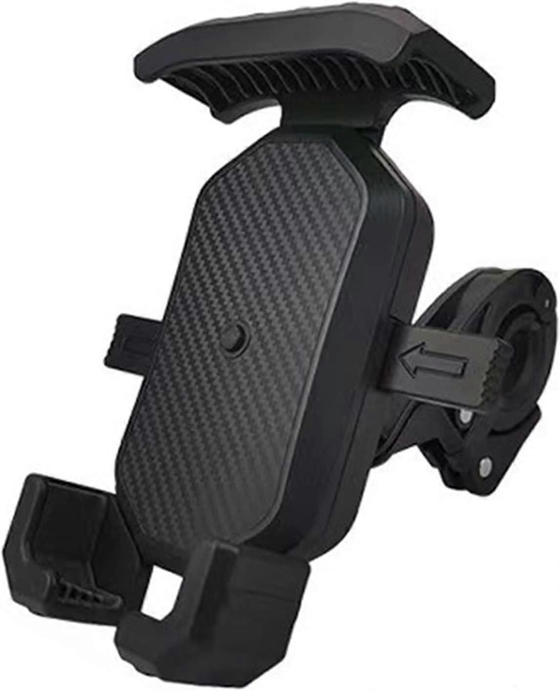 360 Rotation Bike Phone Mount Holder, Black, Handlebar Mounting, Compatible with Most Smartphones