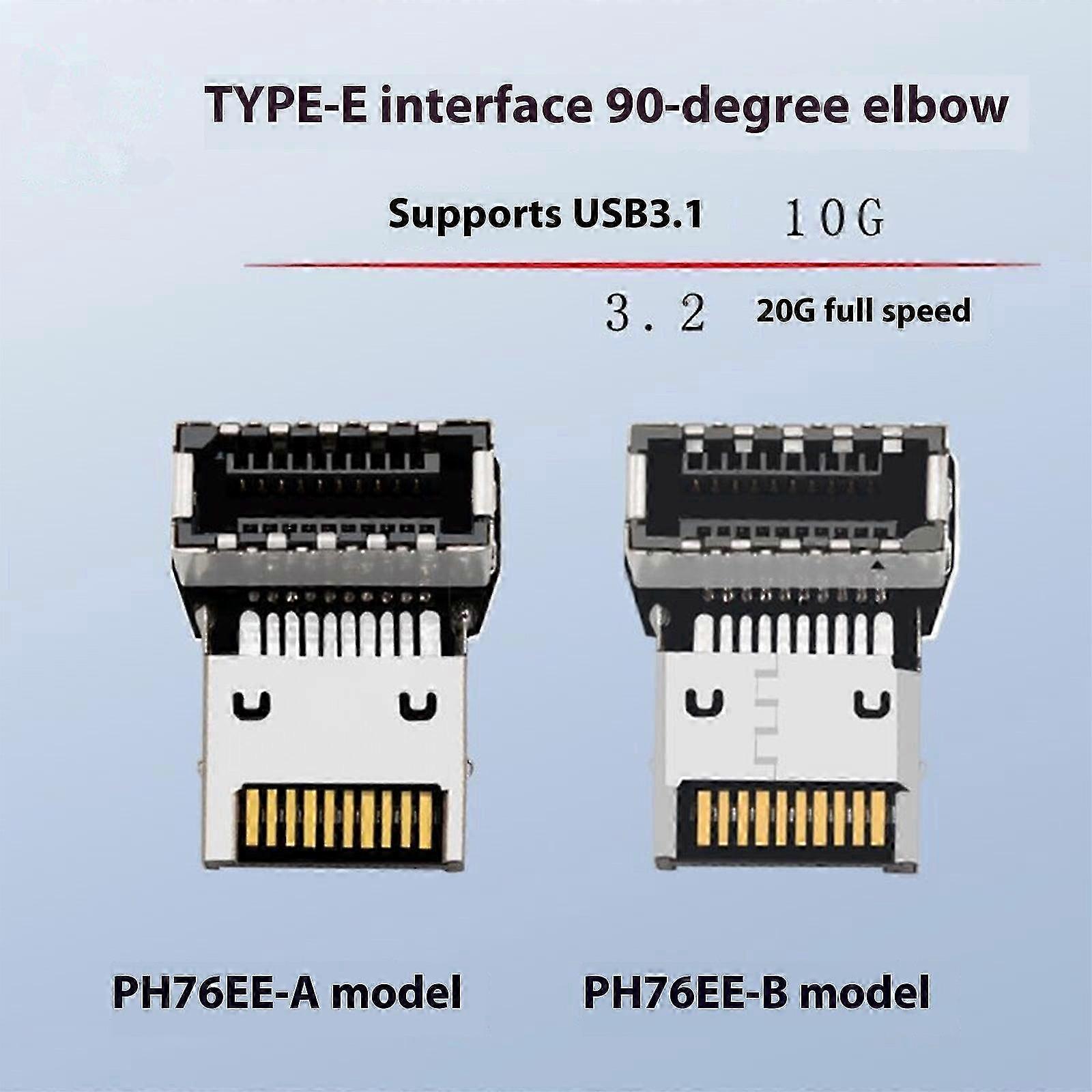 USB 3.2 Internal Right Angle Adapter Male To Female 90 Degree Angled Connectors Front Panel Computer Installation 20Gbps Transfer Speed Multicolor