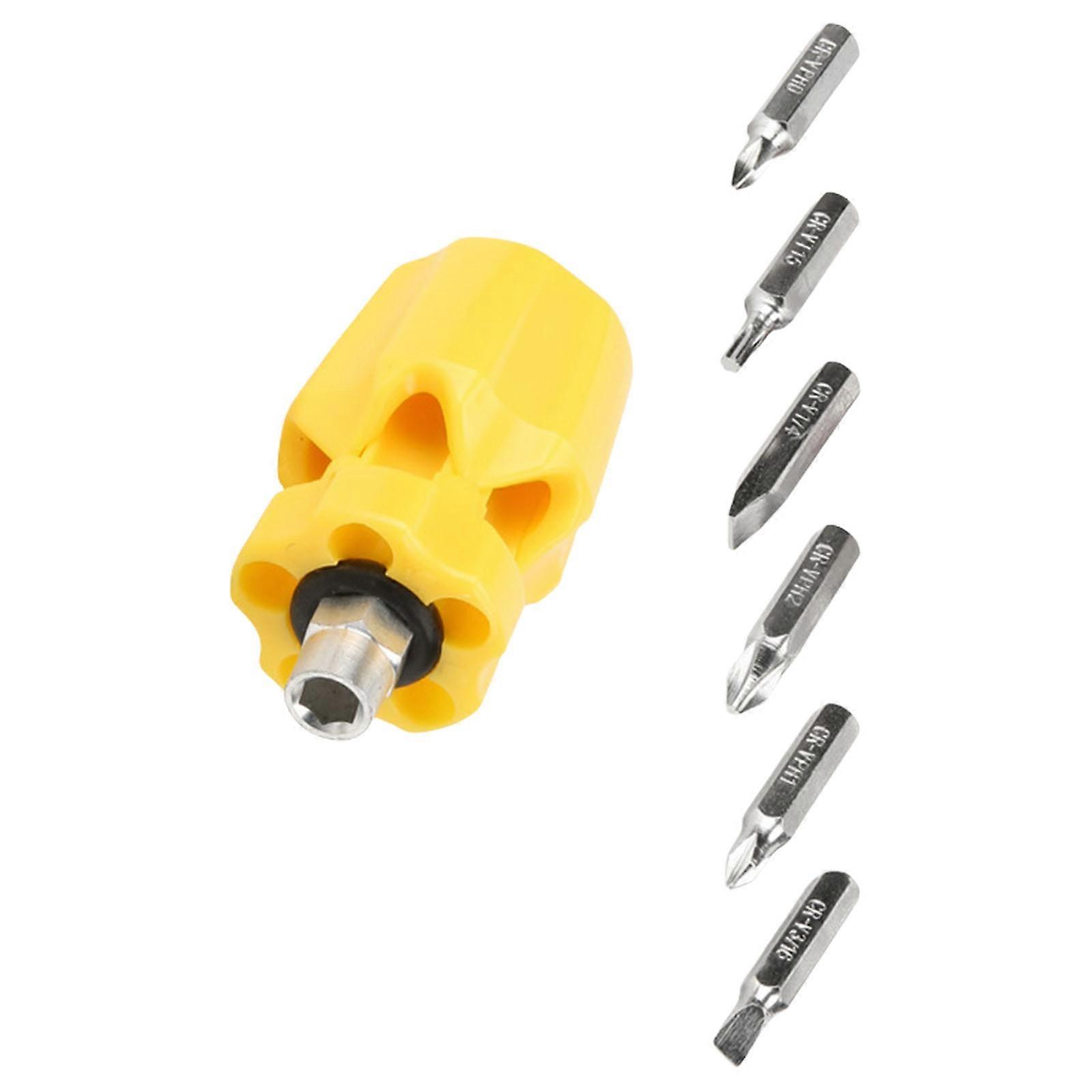 Comfortable Grip Comprehensive 6Piece Screwdriver With Ergonomic Design Suitable For Reduced Fatigue During Extended Use  Yellow
