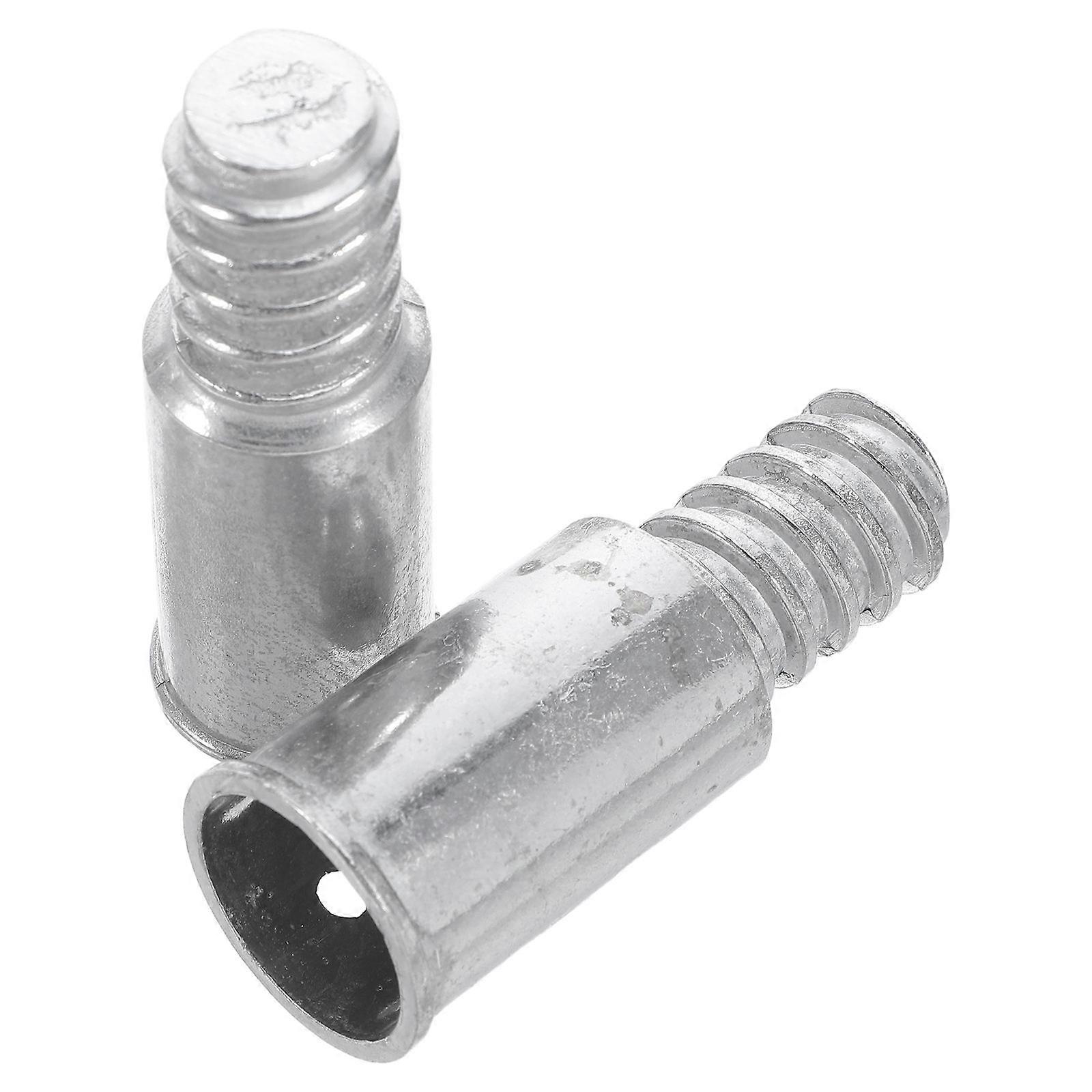 Silver Mop Handle End Adapter Tips for Cleaning 2Pcs Aluminum Alloy