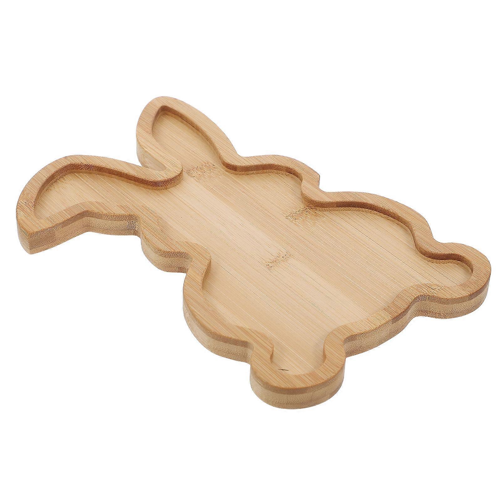 Wooden Easter Bunny Serving Tray for Appetizer Presentation 1 Piece