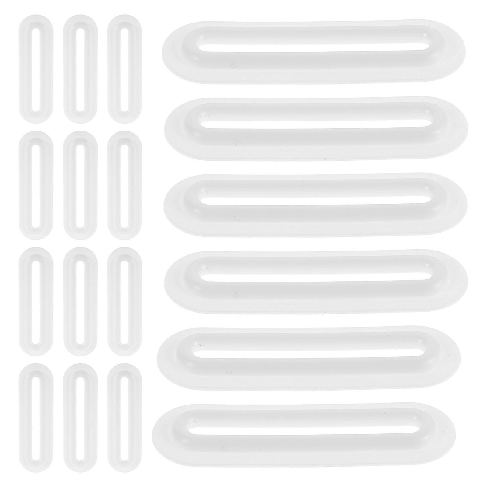 20Pcs White Plastic Coin Insertion Mechanism Oval Slots for DIY Projects