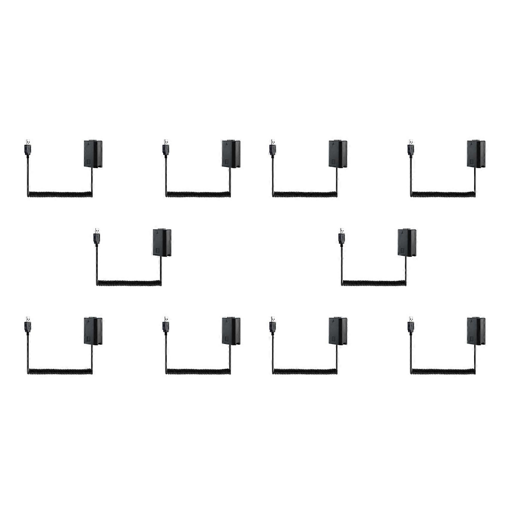 10X USB Charging Cable NP-FW50 Dummy Battery Spring Wire for Sony A7 A7R A7S A7M A7II A7S2 A7M2 A6500 A6300 DC Coupler