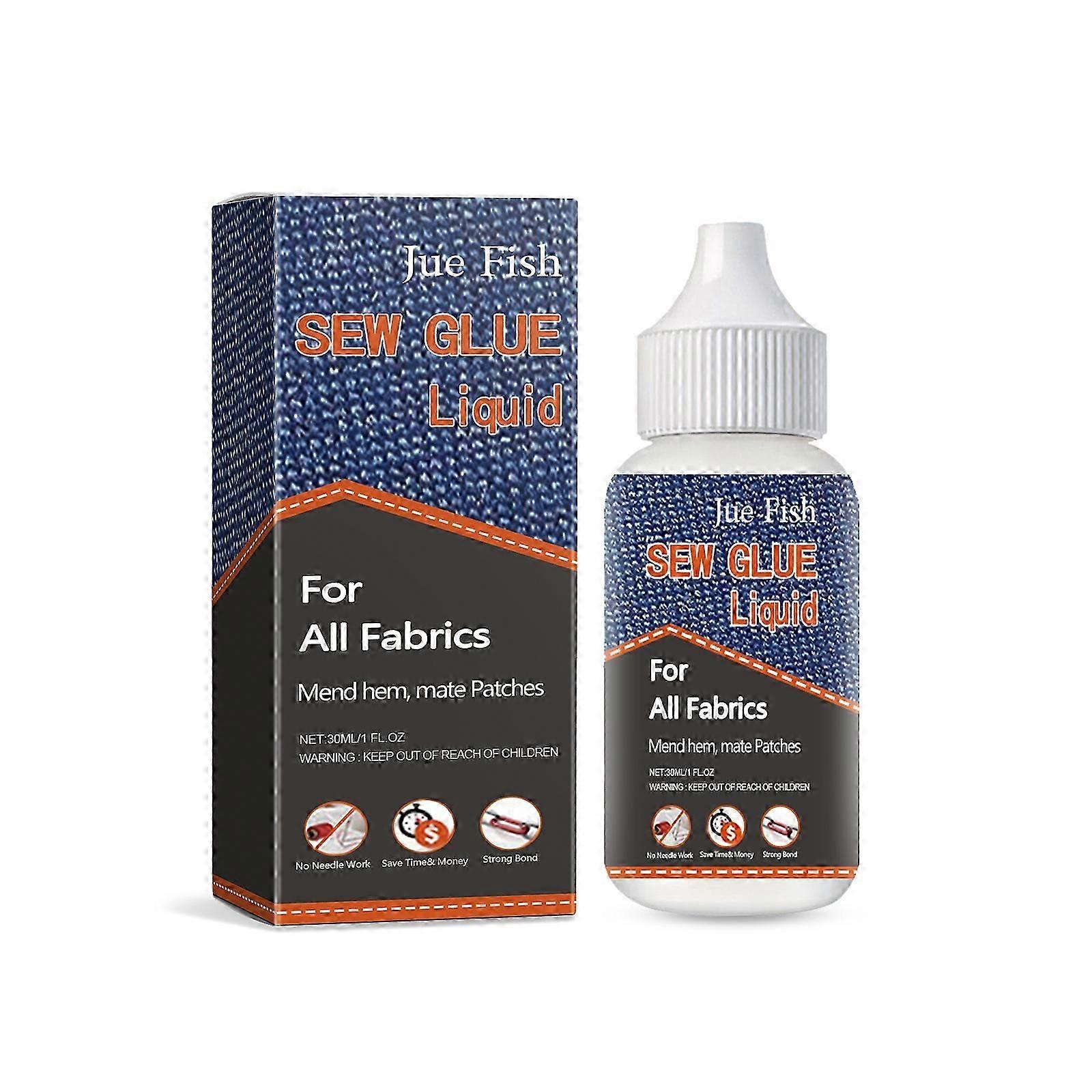 Washable Fabric Repair Glue - Quick, Strong, Transparent Clothing Mending Adhesive for All Fabrics, Easy to Use, 30ml