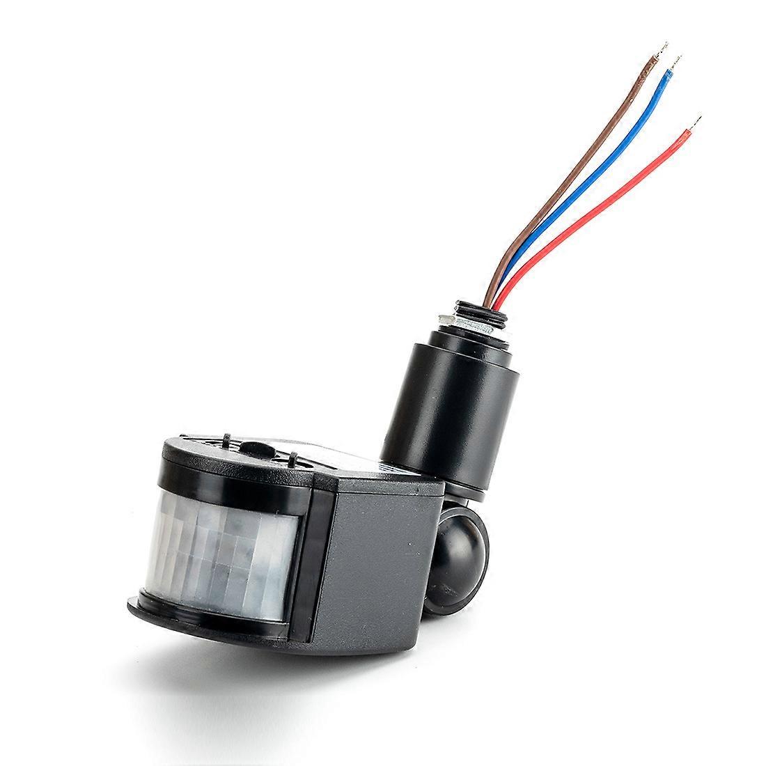 Light Motion Sensor Switch PIR Infrared Detector,AC85-265V Black