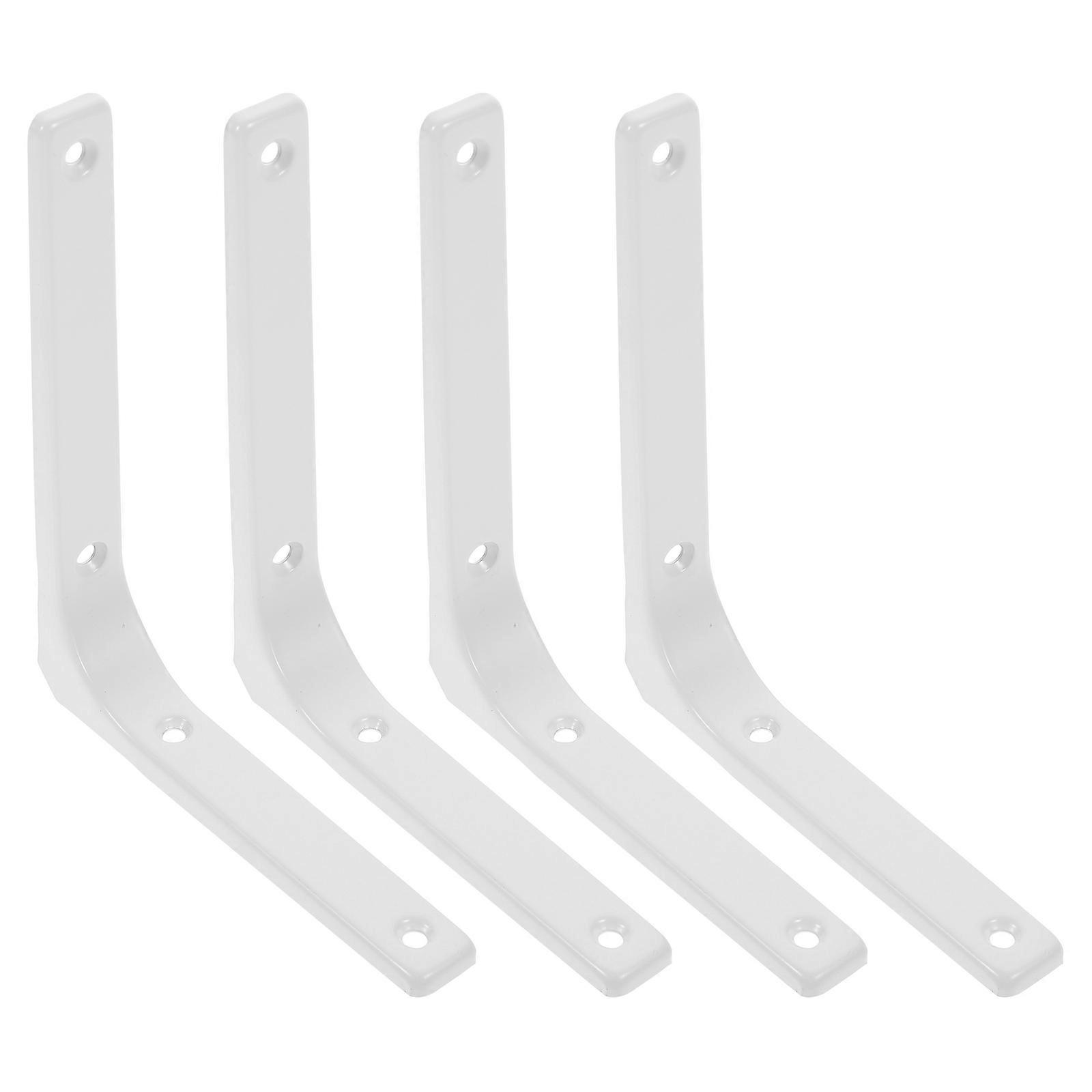 4pcs Stainless Steel L Shape Shelf Bracket for Wall Mount Shelf Support and Fixing