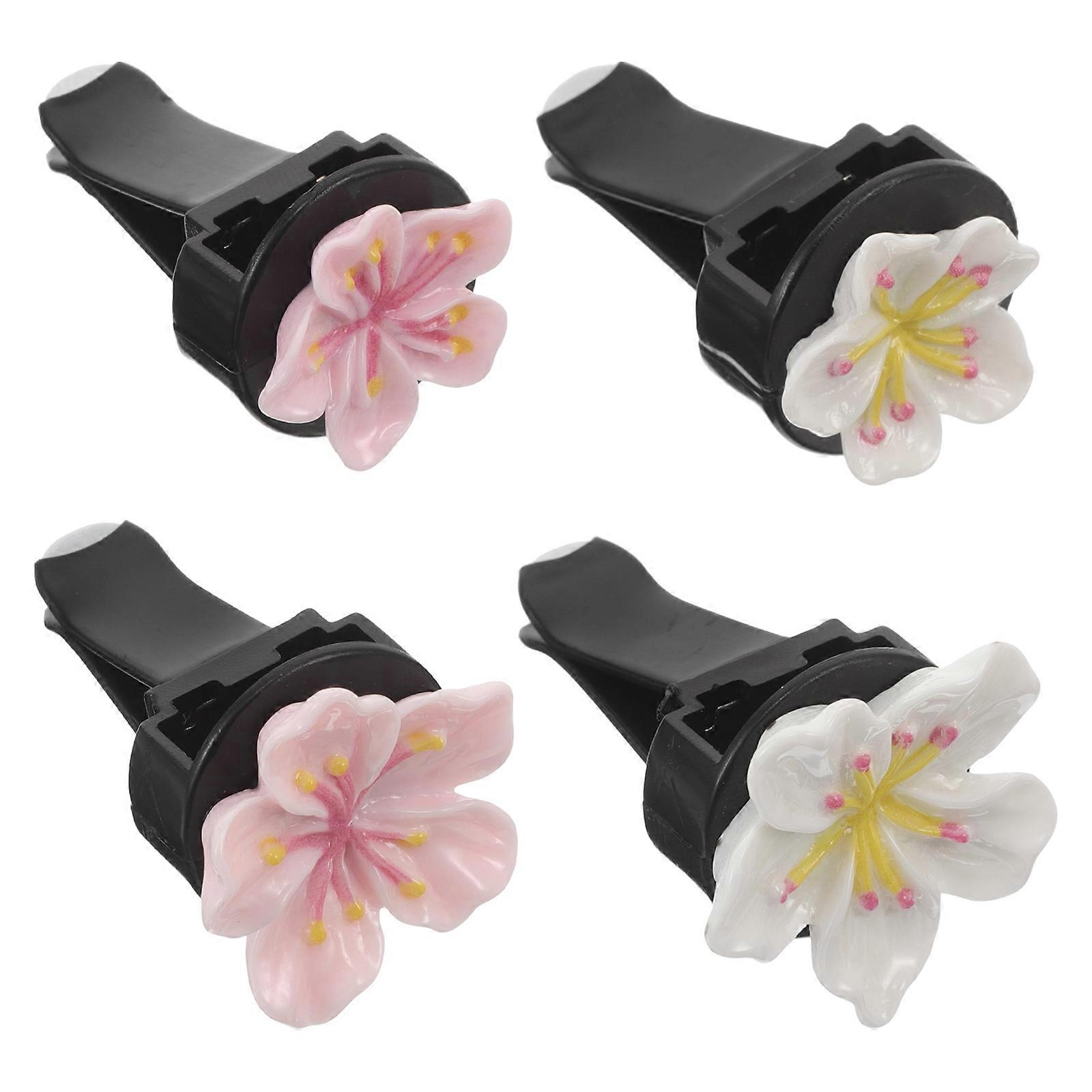 Flower Car Vent Clips Plastic Material for Car Interior 12Pcs