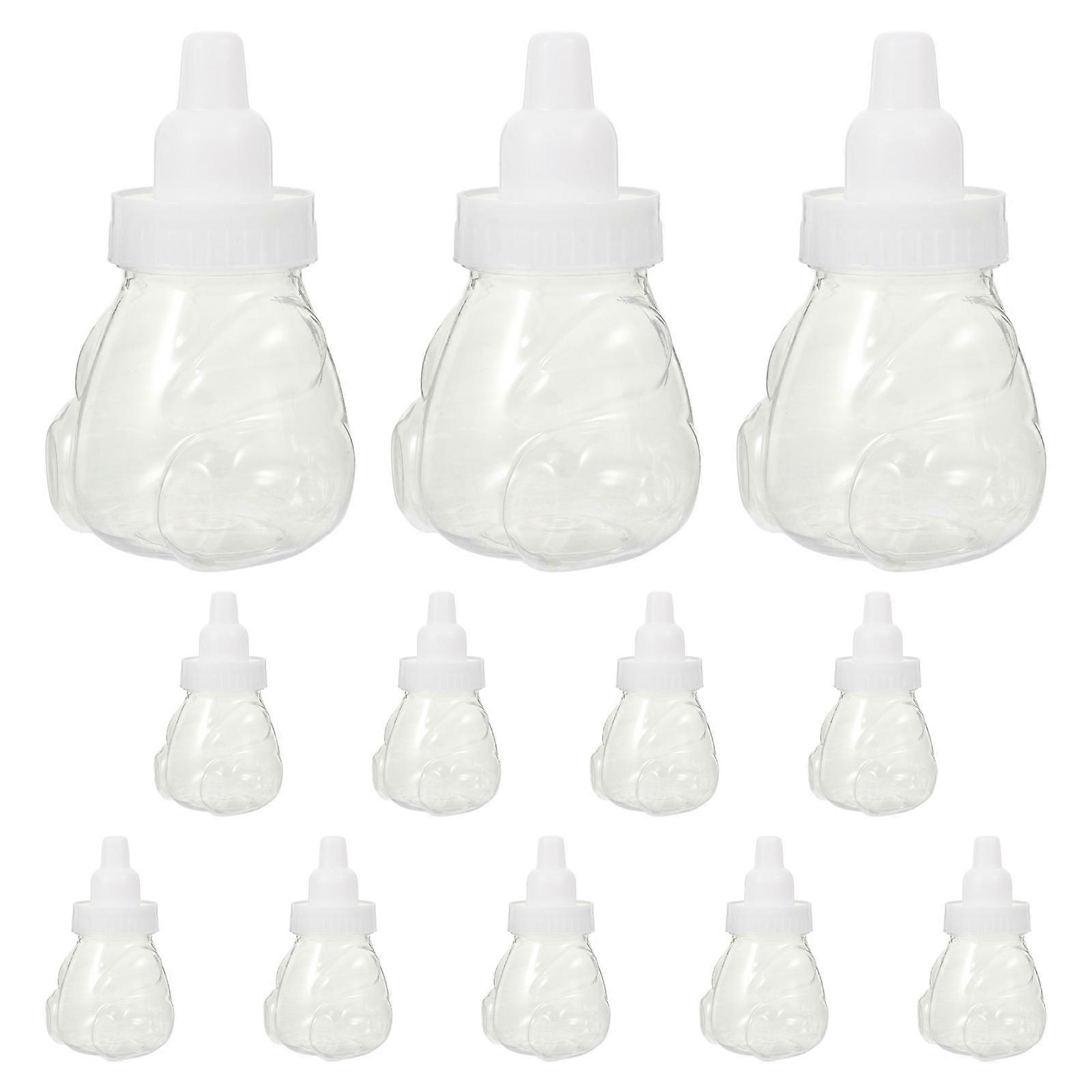 Transparent Plastic Candy Box Bear Shaped for Storage Use 48Pcs