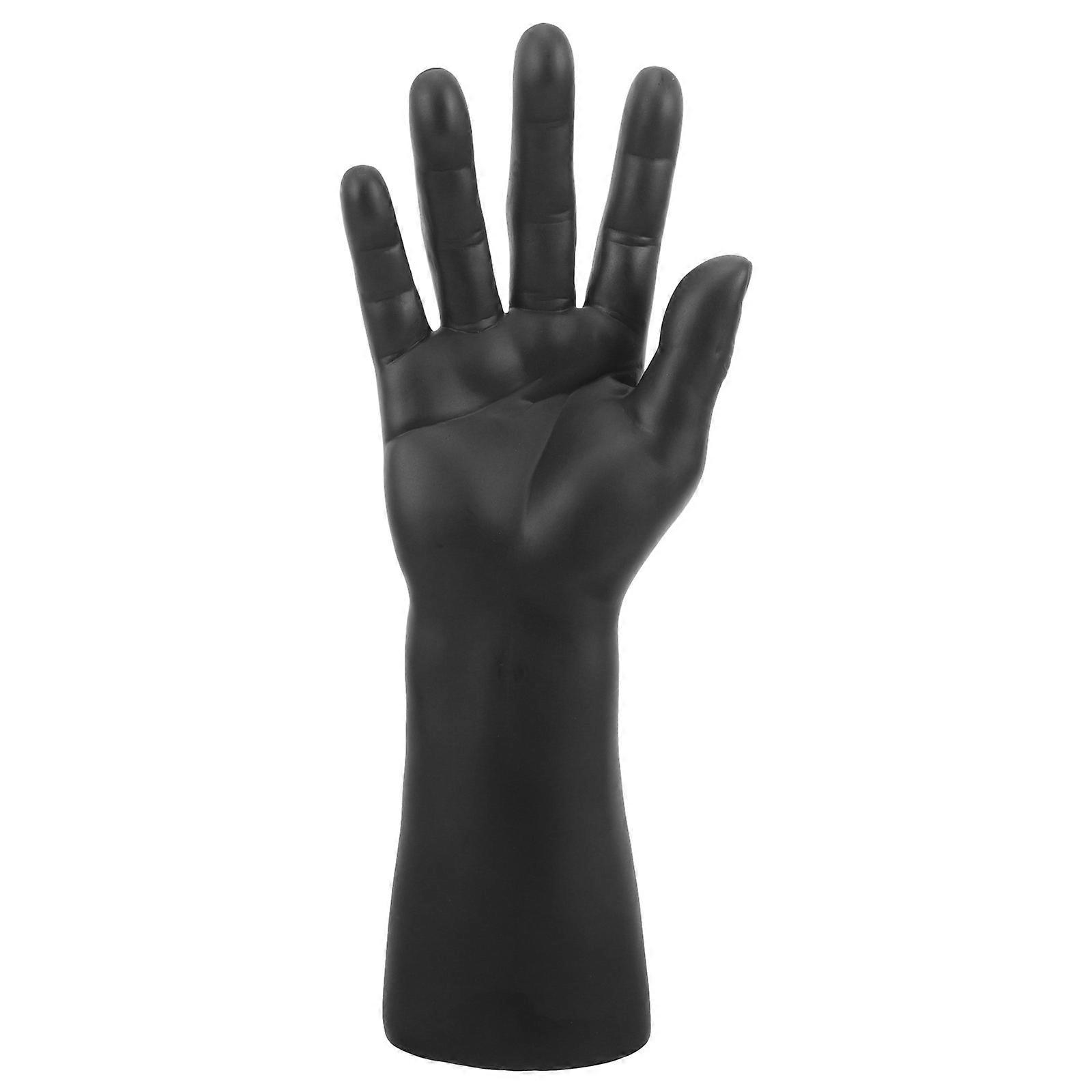Vinyl Simulation Male Hand Model for Storage 2Pcs Black