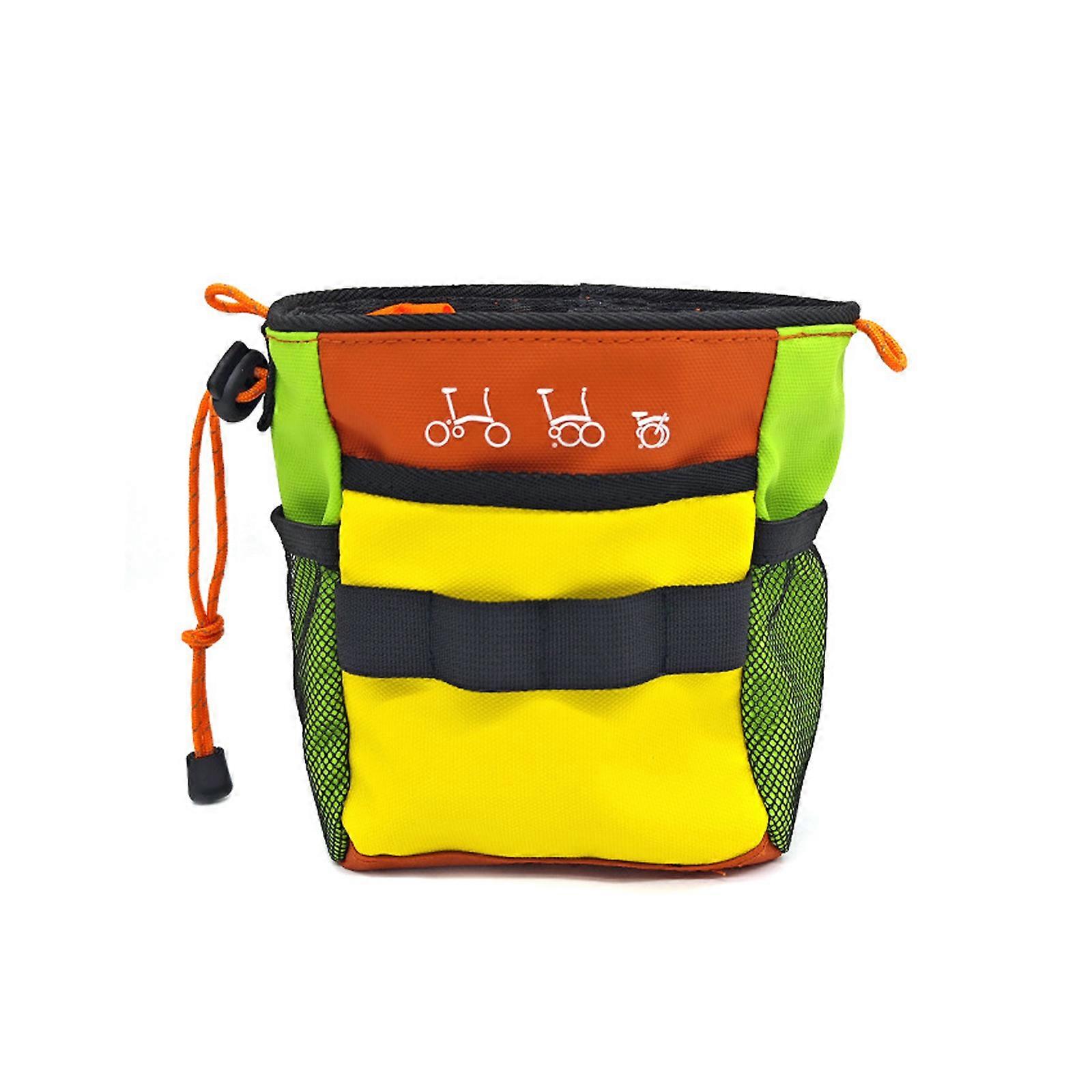 Waterproofed Insulated Handlebars Bag With Quickly Release Mounting For Compacts Storage and Reflective Safety Multicolor