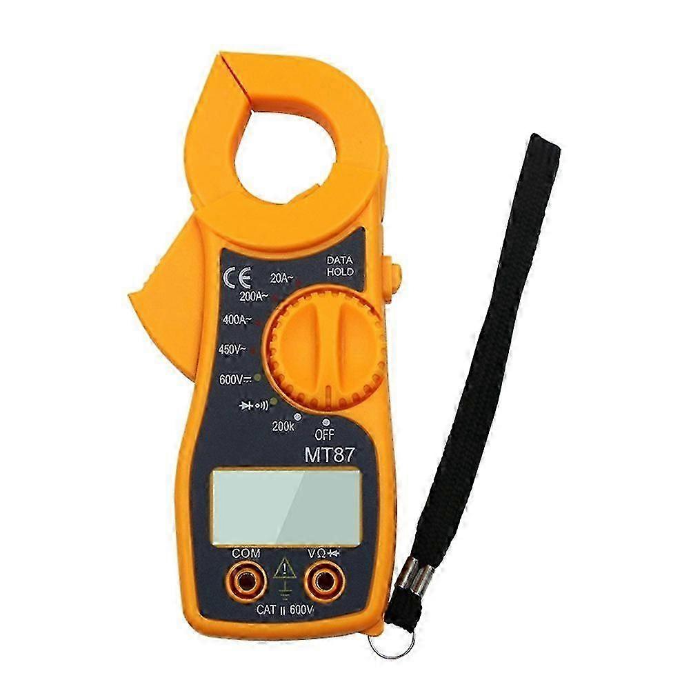 MT87 Digital Multimeter Amper Clamp Meter Current Clamp Pincers Current Voltage Tester (Orange)