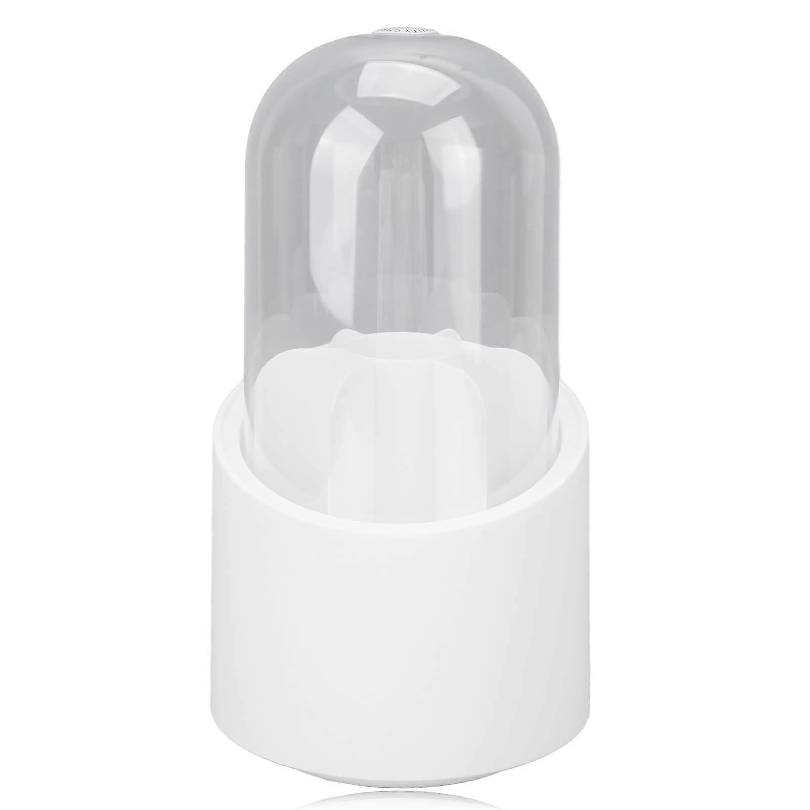 Makeup Brush Holder 360° Rotating Large Capacity Organizer with Transparent Dust Cover