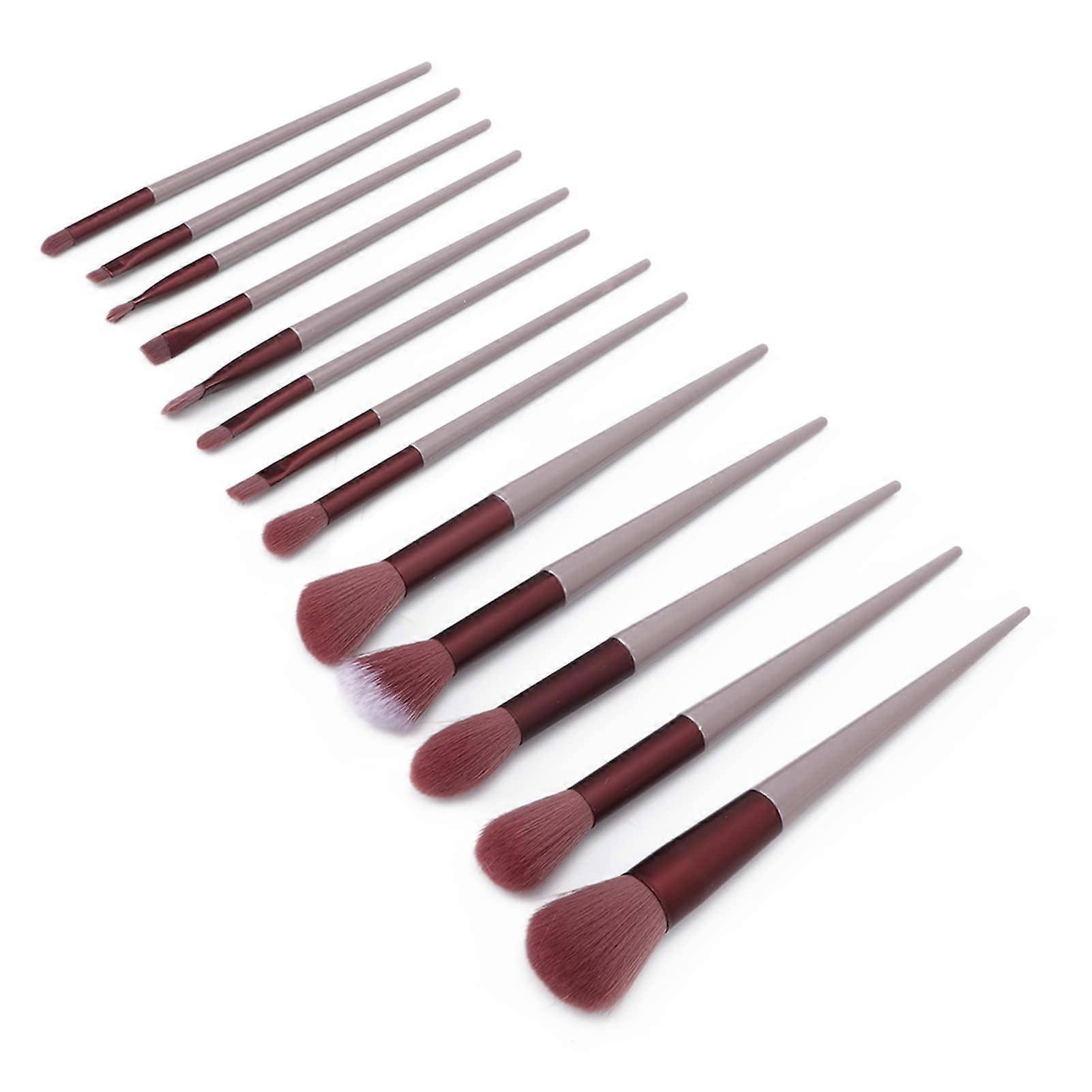 13 Piece Makeup Brush Set with Synthetic Bristles for Flawless Blending and Travel, Pink