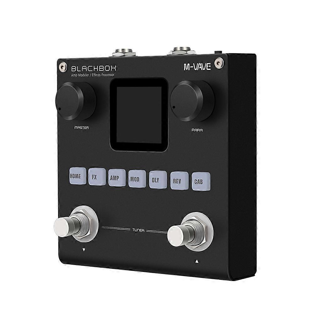 M-VAVE BLACK BOX Guitar Effect Pedal Multifunctional Guitar/Bass Effector, 80 Editable Presets, 6 Effects Module