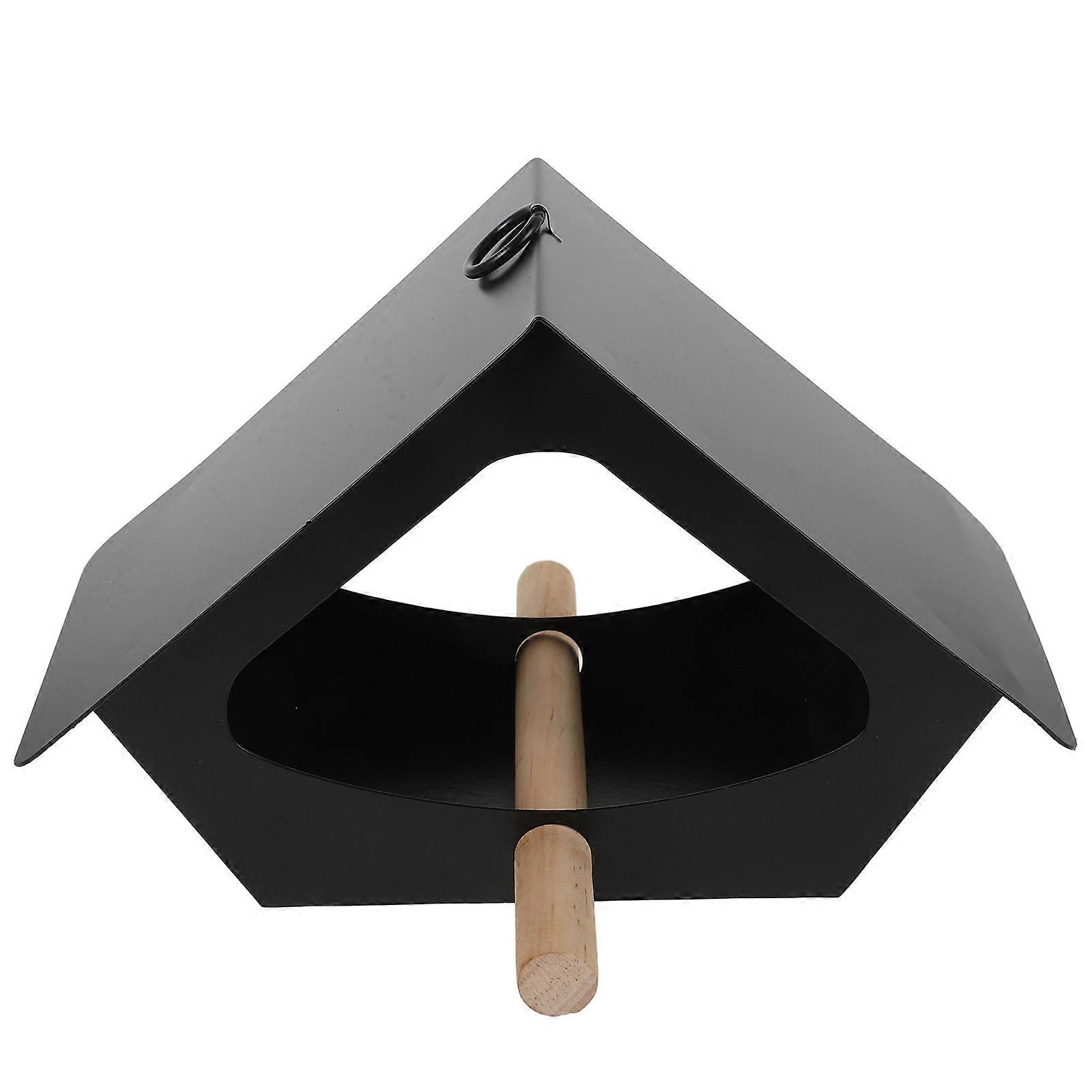 Hanging Feeder Practical Bird Feeding Tool For Birds And Parrots In Black Color With Rustic Design 1Set