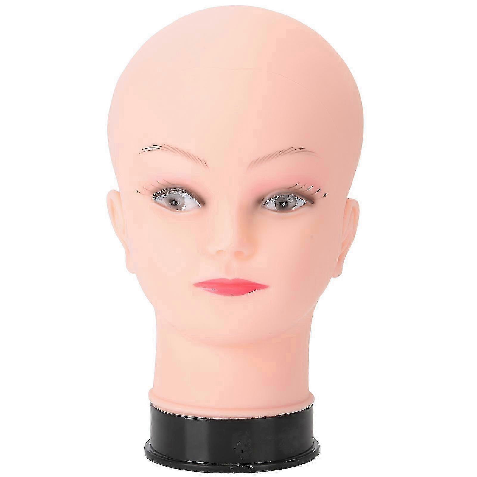 Mannequin Head Model Bald Mannequin Doll Head Training Soft Wig Glasses Display Head