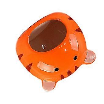 Keramik-Hamsterbett für Kleintiere, bequem, tragbar, Cartoon-Design, orange, 1 Stück