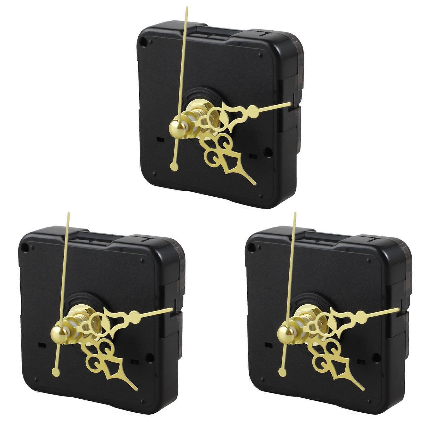 3X DIY Clock Metal Texture Creative Wall Clock Retro Wall Clock Movement Accessories