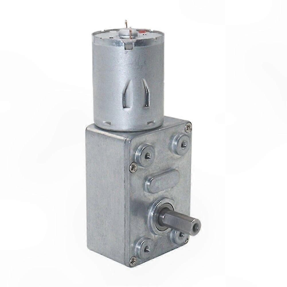 12V DC Geared Motor with High Torque and Multi-Speed Options, Silver (1pc)