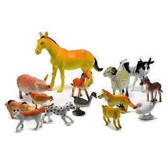 14pcs pvc realistico fattoria animale modello cavallo pecora maiale anatra oca figura giocattolo
