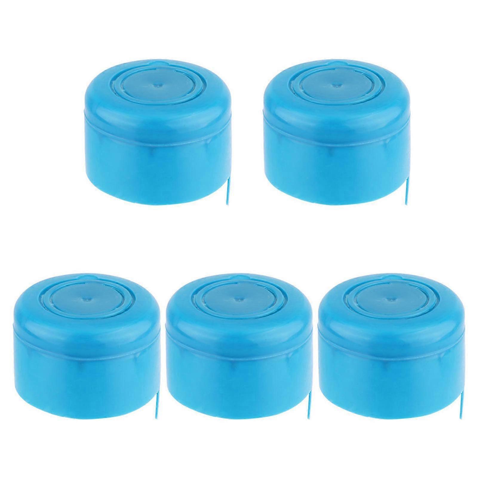 5pcs Reusable 3/5 Gallon Barrelled Water Thicken Plastic Snap-on Replacement Cap