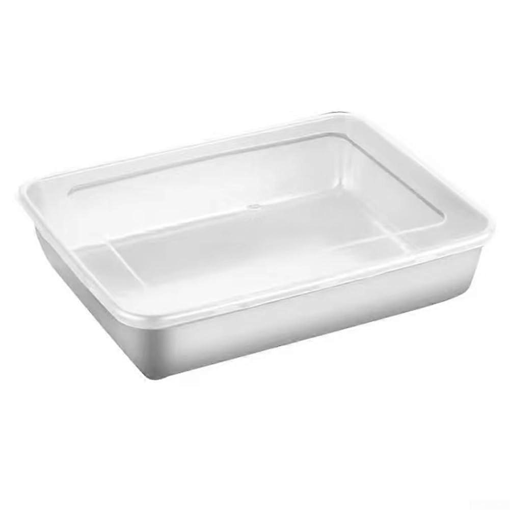 Stainless Steel Serving Tray Japanese Style Rectangular Multi‑Purpose Tableware for BBQ and Cold Dishes