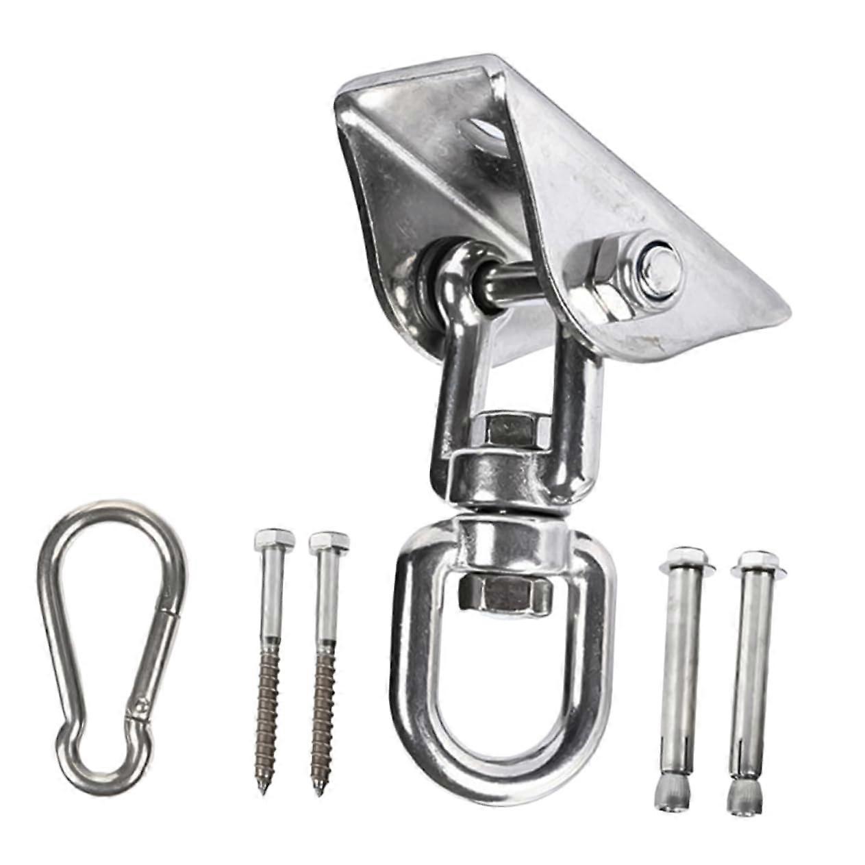 Swing Hanging Kit with 360° Rotation Hammock Hook for Secure Ceiling and Wall Mount Use