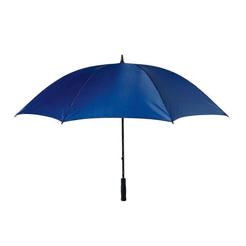 Large Windproof Golf Umbrella Blue 53 Inch Polyester Storm Proof with Ergonomic Foam Handle