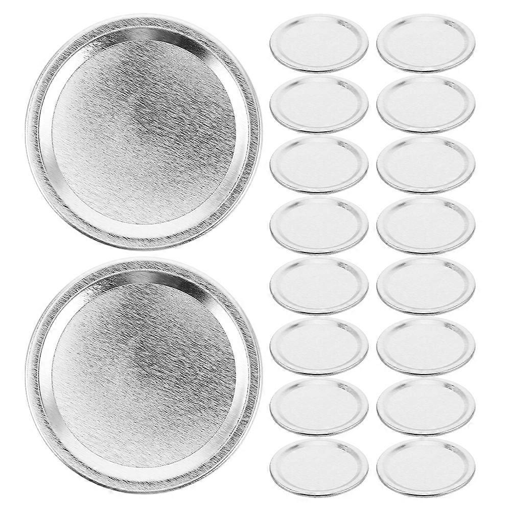 Silver Mason Jar Split-Type Lids for Airtight Sealing 50Pcs Metal Caps