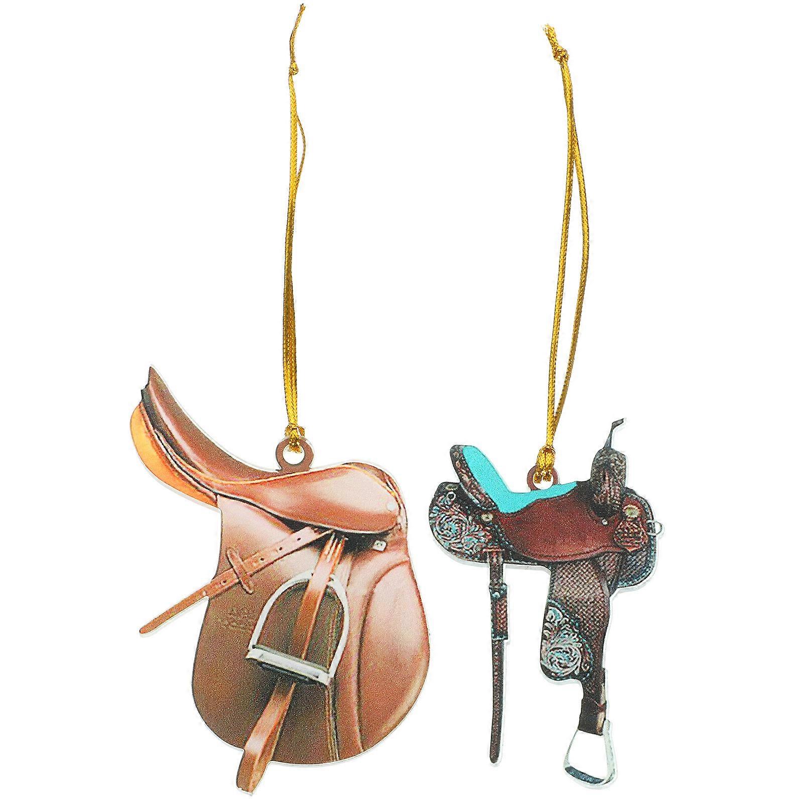 Saddle Car Hanging Charm Western Saddle Accessories 2Pcs