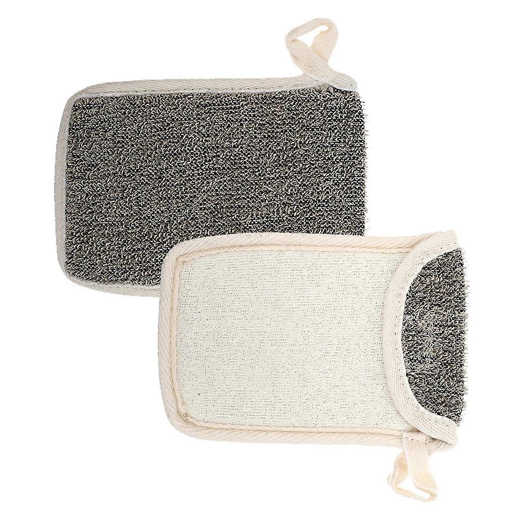 Soap Storage Bath Soap Bubble Pouches for Bath Use 2Pcs Dark Brown Linen