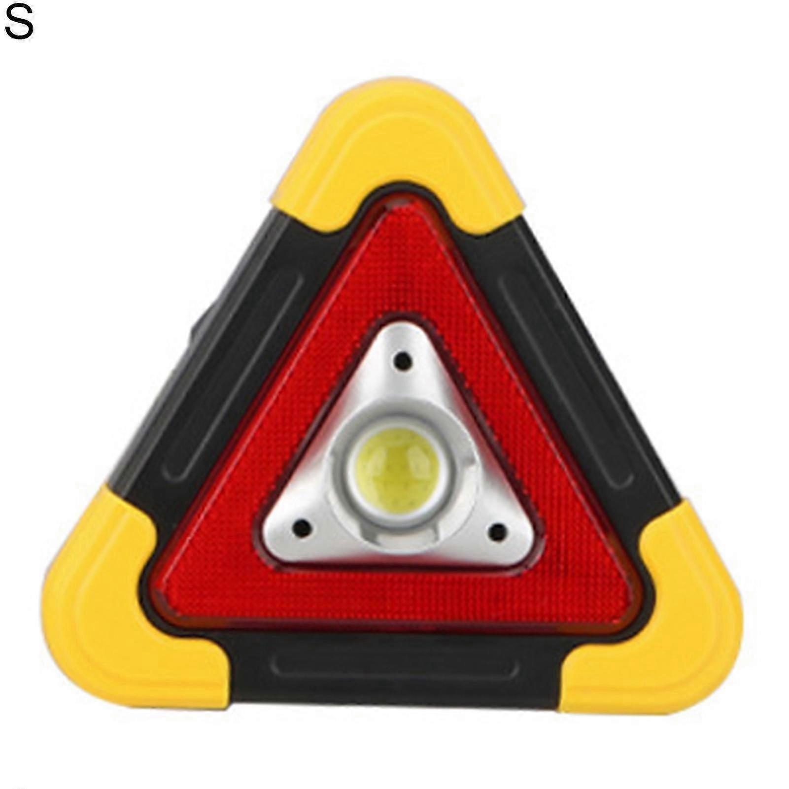 25-26 Multi-function Solar Rechargeable Car LED Triangle Warning Light Auto Work Lamp