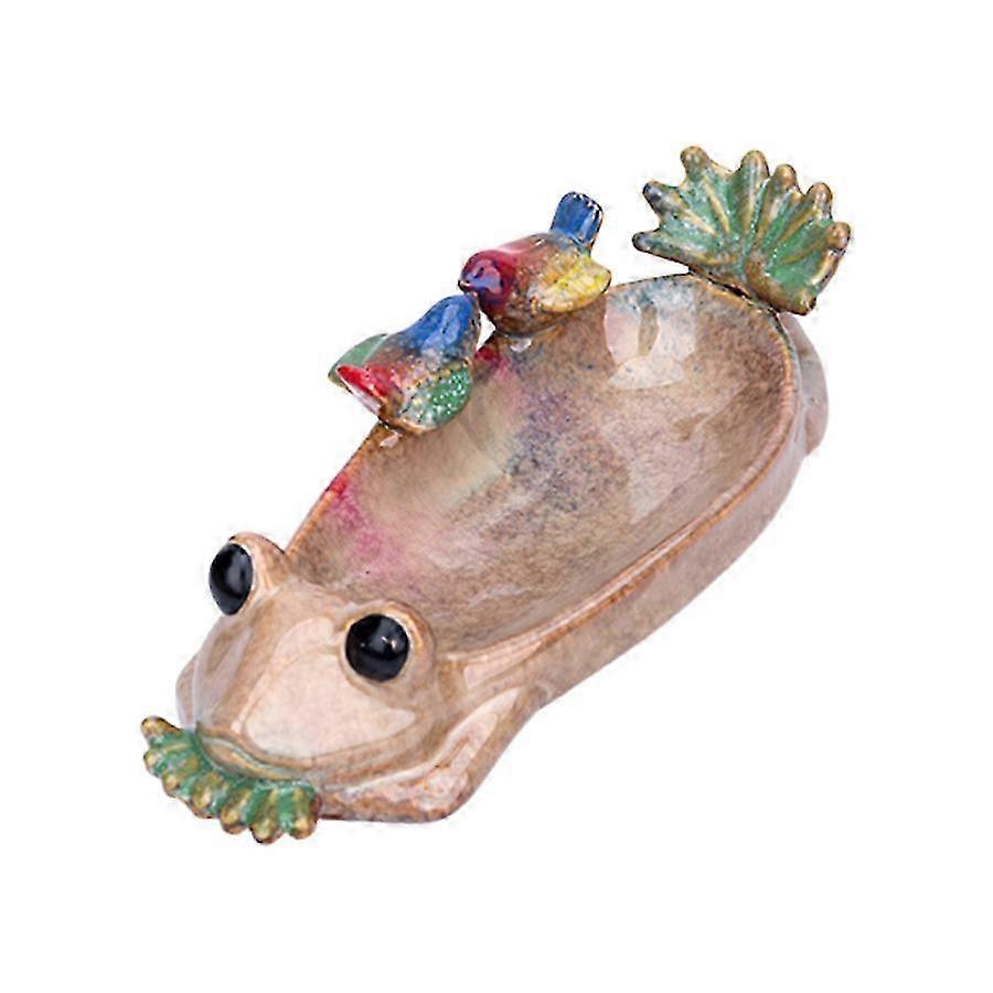 2026 25.5cm Frog Ceramic Planter, Multicolored Underglaze Porcelain